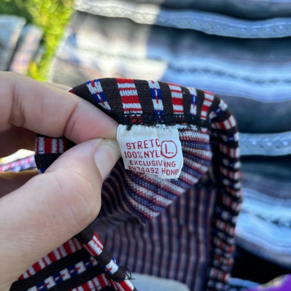 NWT VINTAGE 70s RED WHITE AND BLUE NYLON SWIM TRUNK BOYS SIZE LARGE RARE!! - Picture 8 of 8